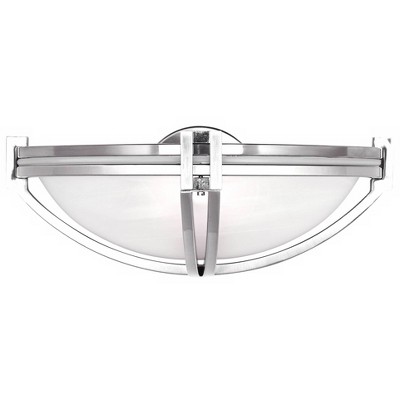 Possini Euro Design Art Deco Wall Light Sconce Brushed Nickel 13 3/4" Wide Fixture Marbleized Glass for Bedroom Bathroom Hallway