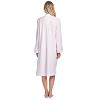 Casual Nights Women's Zipper Front Jacquard Terry Fleece Robe Duster - 4 of 4