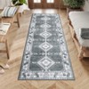 Bohemia Geometric Area Rug, Imitation Cashmere Polyester, Foldable, Washable, Non-Slip Backing for Hallway, Kitchen & Entryway - 2 of 4