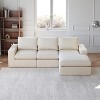 GDFStudio Quiller Modern 99" Corduroy Upholstered L-Shaped 3-Seat Sectional Sofa with Chaise - 2 of 4