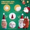 Nocciola 3 Pack Jolly Chubby Trio Christmas Dog Toys,Santa Claus, Reindeer and Gingerbread Man,Cute Stuffed Crinkle & Squeaky Toys,Durable Puppy Toys - 2 of 4