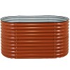 Sunnydaze Large Oval Steel Raised Garden Bed - Stand-Up Height - 62.5" W x 32" H - 2 of 4