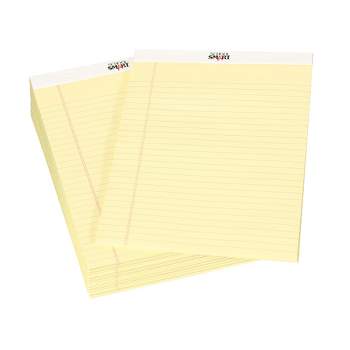 School Smart Legal Pad, 8-1/2 x 11-3/4 Inches, Canary, 50 Sheets, Pack of 12