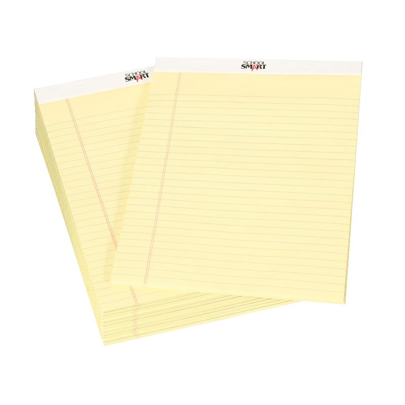 School Smart Legal Pad, 8-1/2 x 11-3/4 Inches, Canary, 50 Sheets, Pack of 12, 1 of 3