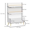 LIVAREEmlen Bookshelf, Book and Magazine Rack, Book Organizer, toy Storage Cabinet Organizer, White - 3 of 4
