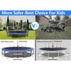 Okak 10/12/15FT UV-Protected Outdoor Trampoline, Trampoline with Basketball Hoop, Enclosure Net and Ladder, Kids Trampoline for Yard, Patio - 4 of 4
