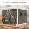 Resenkos Backyard Garden Canopy, Camping Canopy Screen Tent,10' x 10' Pop Up Canopy Tent, Instant Sun Shelter with Netting, Windows and Carry Bag - 4 of 4