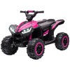 Aosom 12V Kids ATV Quad Car with Forward & Backward Function, Four Wheeler for Kids with Wear-Resistant Wheels, Music - image 4 of 4