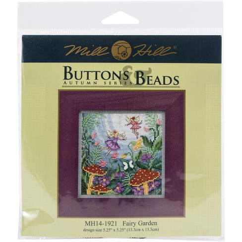 Mill Hill Buttons Beads Counted Cross Stitch Kit 5 X5 Fairy Garden 14 Count Target