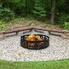 Sunnydaze Forest Wilderness Heavy-Duty Steel Fire Pit Ring with 360-Degree Wildlife Cutouts - 36-Inch Round - Black - 4 of 4