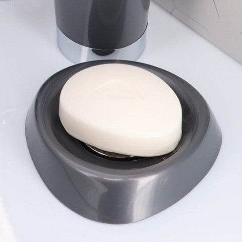 Evideco French Home Goods Sleek Soap Dish with Drain Plug, Available in 6 Colors – Perfect for Modern Bathrooms - image 1 of 4