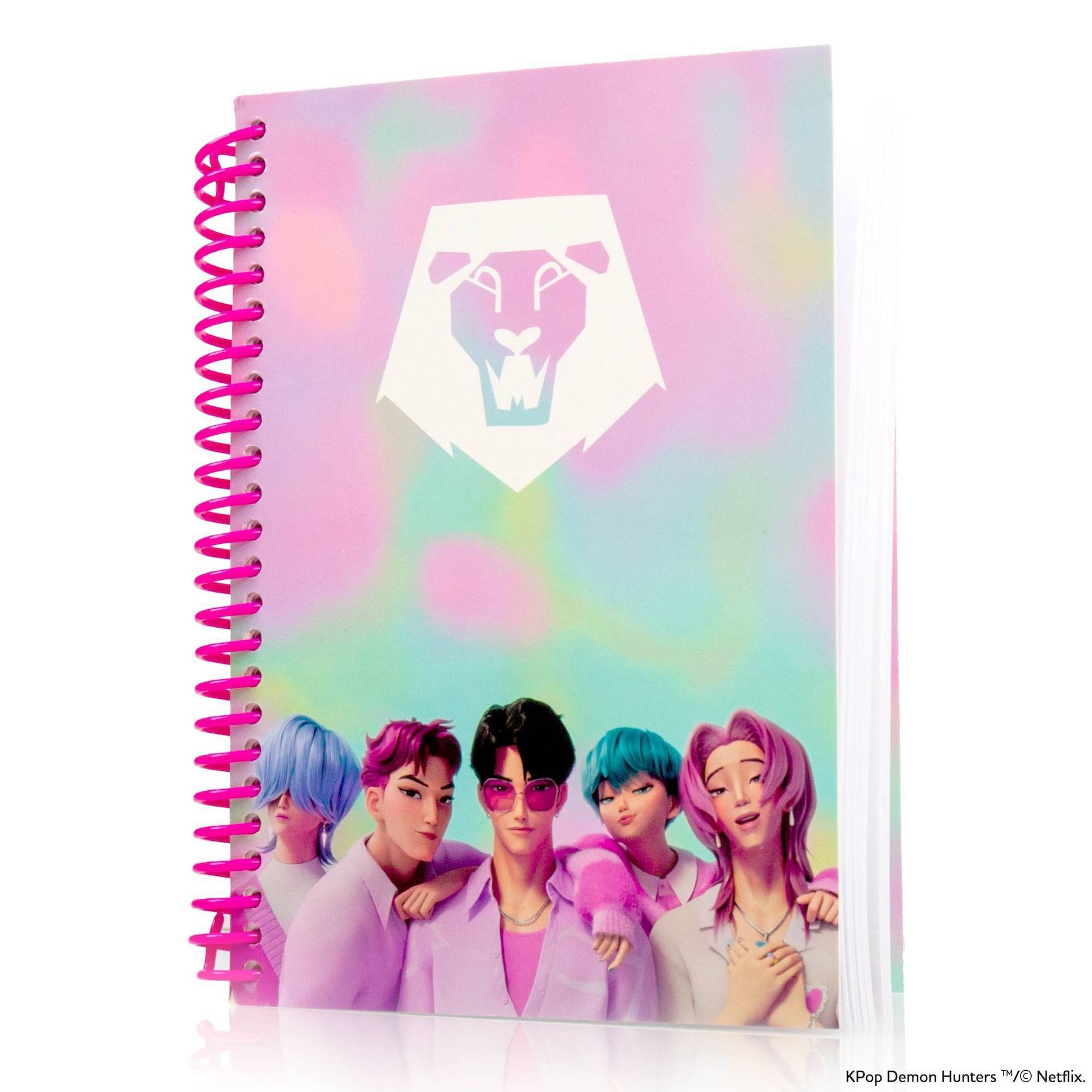 KPop Demon Hunters 6"x8" Hard Cover Spiral Notebook Saja Boys