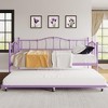 Metal Daybed with Trundle Bed, Twin Size Day Bed with Premium Metal Frame and Steel Slat Support - 3 of 4