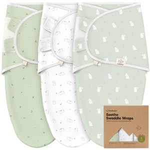 3pk Soothe Baby Swaddle 0-6 Months, Organic Baby Swaddle Sleep Sacks, Newborn, Infant Swaddle Sack - 1 of 4