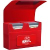 Monster Protectors Magnetic Double Deck Box- Red, Holds 150 Gaming TCGs, Self-Locking Closure, Works w Standard & Smaller Size Gaming Trading Cards - 3 of 4