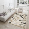 Maxax Geometric Machine Woven Polypropylene Area Rug in Black/Beige/Gray - 2 of 3