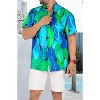 LA LEELA Mens Hawaiian Short Sleeve Button Down Shirt Men's Casual Shirts Vacation Tropical Beach Summer Party Shirts for Men - 2 of 4