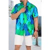 LA LEELA Mens Hawaiian Short Sleeve Button Down Shirt Men's Casual Shirts Vacation Tropical Beach Summer Party Shirts for Men - image 2 of 4