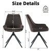 DYHOME Dining Room Chairs Set of 2, Mid Century Modern Kitchen Swivel Upholstered Dining Chair - 2 of 4