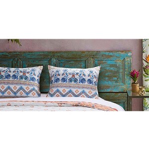 Barefoot Bungalow Aleena Foulard Print Pillow Sham, Ivory - King 20x36" - 1 of 3
