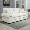 VASIP 84" Chenille Small Sofa Loveseat Deep Seat Sofa with 2 Pillows and Memory Foam, for Apartment,Living Room,Office-Black - 3 of 4