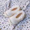 Komuello Toddler Girl First Walk Sock Shoes - Flat Sweet Latte Lace - 4 of 4