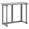 vidaXL Balcony Table Grey Solid Acacia Wood 35.4 x 19.7 x 29.1 in - 2 of 4