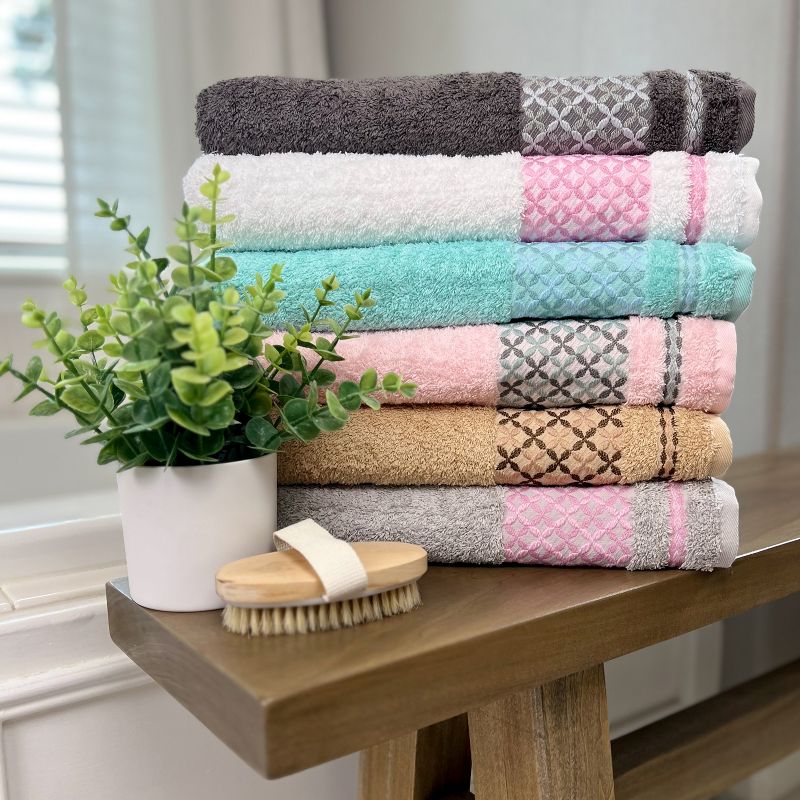 Kafthan Textile Multicolor Plaid Cotton Face/Hand/Hair Bath Towels (Set of 6), 5 of 9
