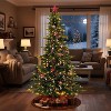 VINGLI 7.5ft Pre-lit Christmas Tree, 400 Lights, Deer Skirt, Red Ornaments, 950 PE PVC Tips, Holiday Party Decor - 3 of 4