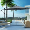 Tangkula 10FT Patio Offset Umbrella 8 Ribs Cantilever Umbrella w/Crank for Poolside Garden - 2 of 4
