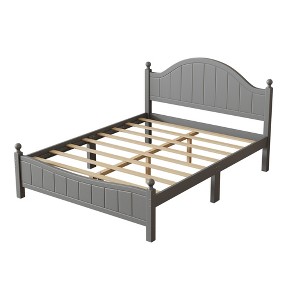 NicBex Modern Queen Size Wood Bed Frame with Headboard for Adults,Boys,Girls,Gray - 1 of 4