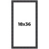 PosterPalooza | Panoramic Distressed Brown Picture Frame - UV Acrylic, Foam Board Backing, Hanging Hardware - 2 of 4