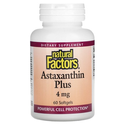 Natural Factors Astaxanthin Plus, 4 mg, 60 Softgels