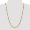Black Bow Jewelry Men's 6.25mm, 14k Yellow Gold, Hollow Figaro Chain Necklace - 2 of 4