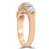 Pompeii3 2 Ct Five Stone Diamond Wedding Ring Anniversary Womens Band 14k Rose Gold - 2 of 4