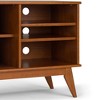 60" Solid Rubberwood Hardwood Mid Century Modern Medium TV Media Stand with Cord Management, Adjustable Shelves and Sliding Doors for Living Room - 4 of 4