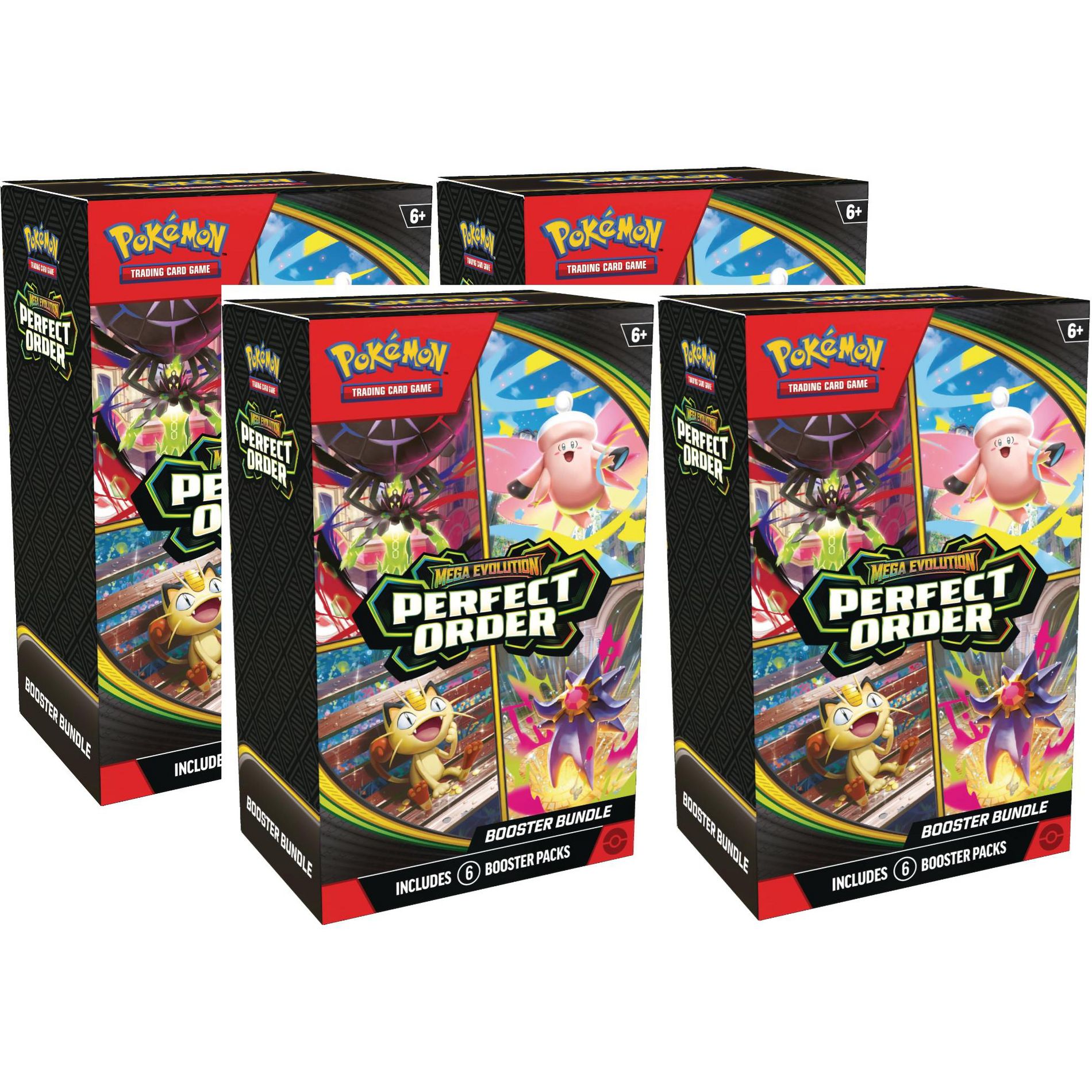 Pokémon TCG: Mega Evolution - Perfect Order Booster 4 pack Bundle - 4 piecces