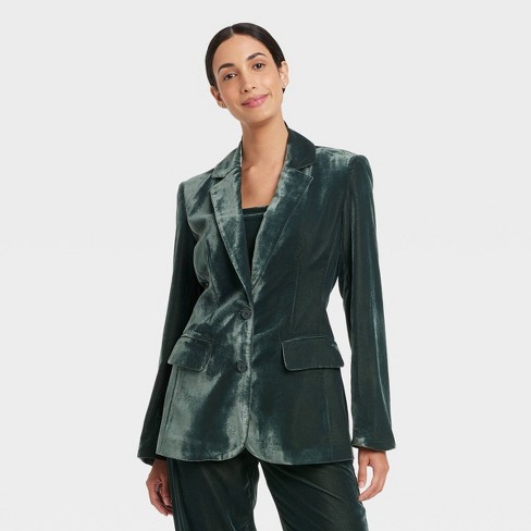 Women's Velvet Blazer - A New Day™ - image 1 of 3