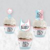 Big Dot of Happiness Baby Gender Reveal - Cupcake Decoration - Team Boy or Girl Party Cupcake Wrappers and Treat Picks Kit - Set of 24 - 3 of 4