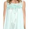 Casual Nights Women's Tricot Sheer Lace Sleeveless Nightgown - 4 of 4