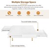 NicBex Modern High Gloss Coffee Table with Storage Drawers,2-Tier Square Center Table for Living Room,Minimalist Living Room Furniture - 4 of 4