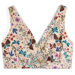 Of an Origin Organic Cotton Stretch Cross Front Maternity & Nursing Bralette, Prints - 1 of 3