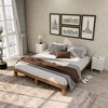 Wood Platform Bed Frame Minimalist Modern Style No Box Spring Needed 4 Center Support Legs Easy Assembly Bed Frame Home Furniture - 2 of 4