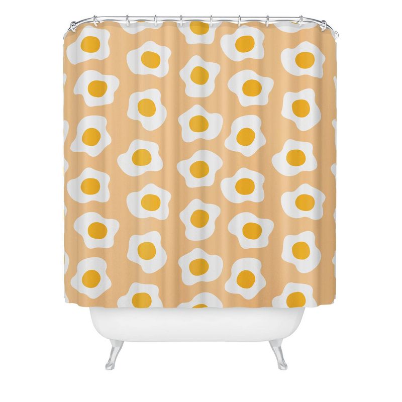 Deny Designs Hello Sayang Eggcellent Day For Eggs Shower Curtain, 1 of 4