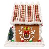 Kurt Adler 9-Inch Battery-Operated Gingerbread House With Santa and Ribbon Candy Roof - 4 of 4