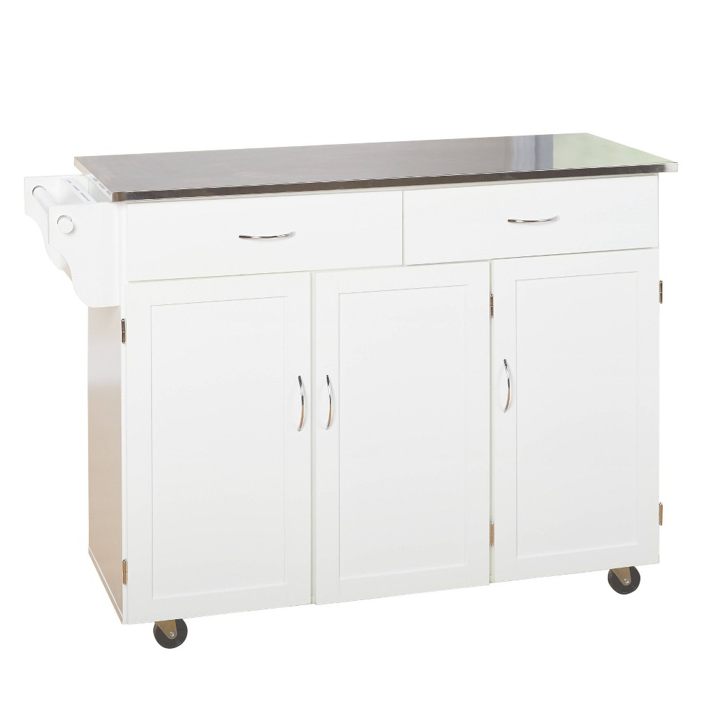 Extra Large Kitchen Cart with Stainless Steel Top  - Buylateral