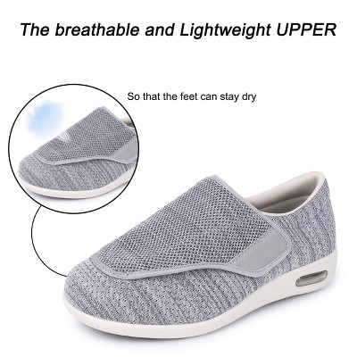 Женские кроссовки Garvee Diabetic Shoes for Women Wide Width Elderly Shoes Adjustable Closure Lightweight Swollen Feet Walking Sneakers,gray - 7 — фото 4