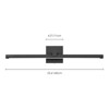 Rennnsan Zinnel 23" W Hardwired Liner Aluminum Modern Industrial LED Dimmable Wall Sconce Picture Light in Black - 3 of 4