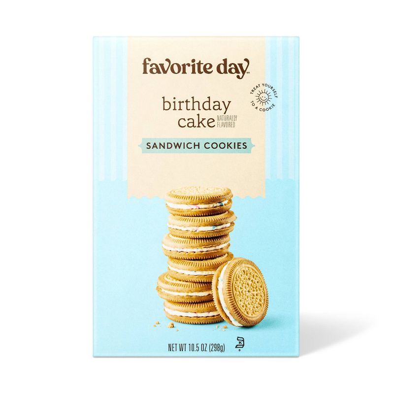 Birthday Cake Sandwich Cookies - 10.5oz - Favorite Day&#8482;, 1 of 4