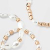 Faux Pearl Stretch Bracelet 5pc - A New Day™ White : Target
